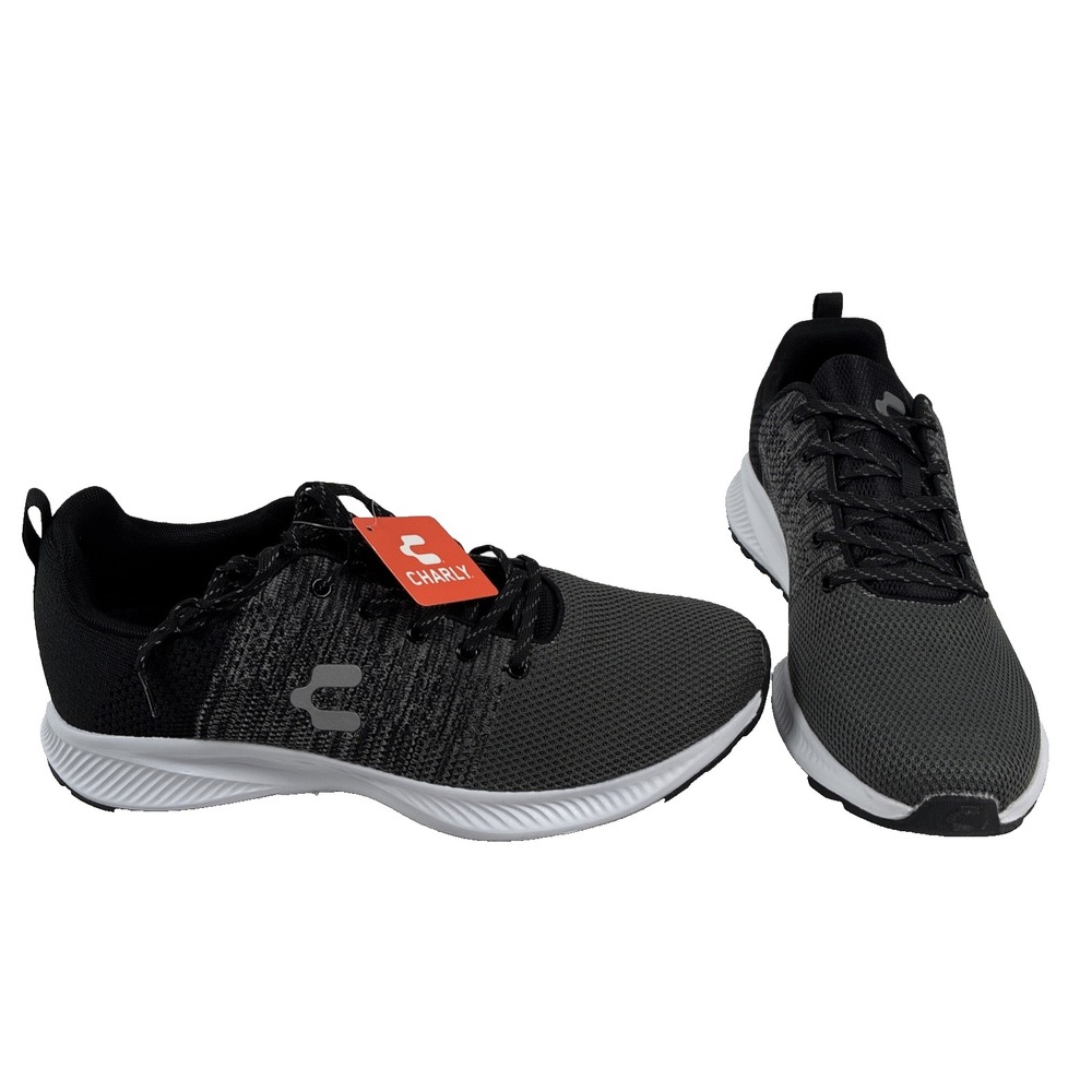 New Mens Charly Trote Sneakers Shoes Size 12 NWOB NWT Gray Black